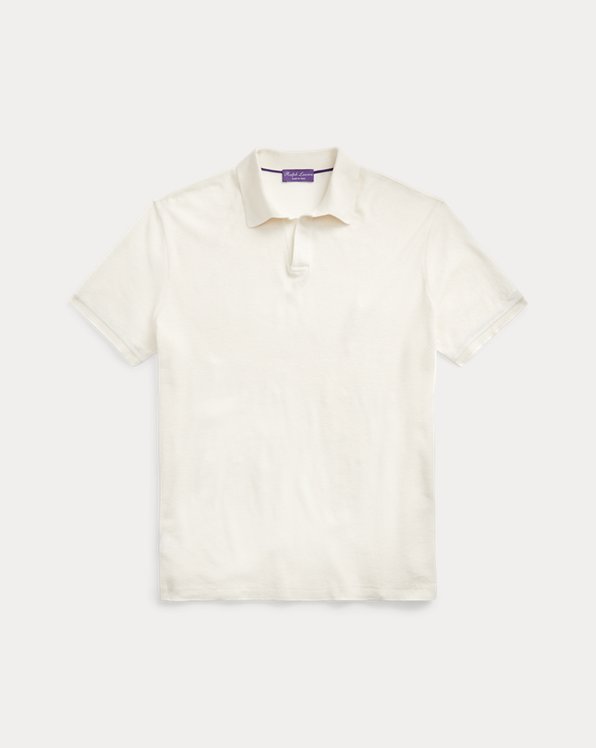 Custom slim fit katoen-linnen Polo-shirt