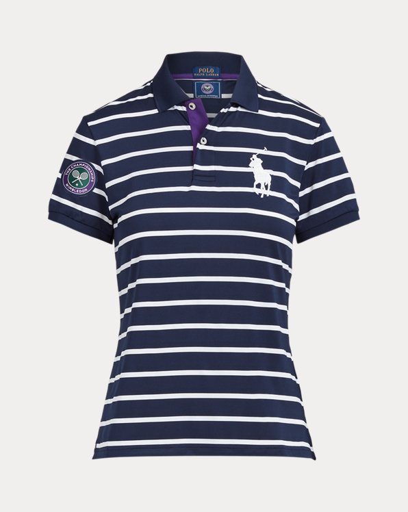 Wimbledon Ballperson gestreept Polo-shirt