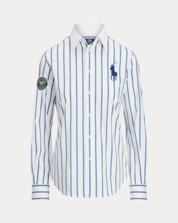 Klassiek keperstof Wimbledon overhemd