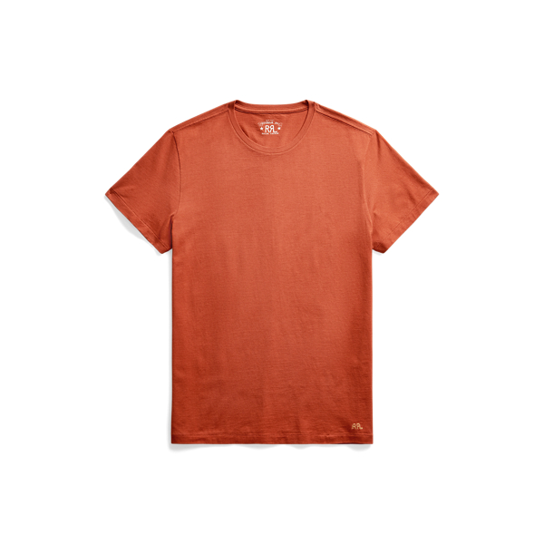 T-shirt à col rond teint en pièce
