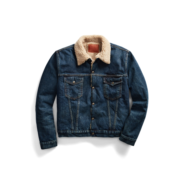 Fleece-Lined Denim Trucker Jacket for Men | Ralph Lauren® BE