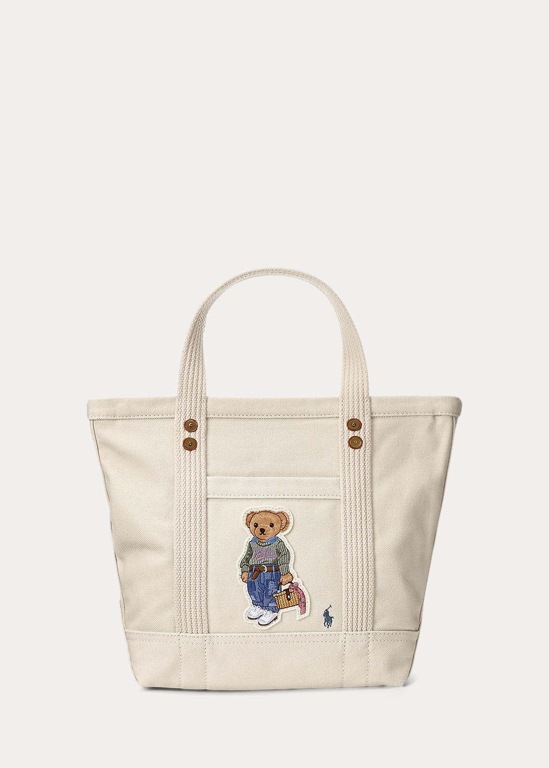 Canvas Small New Orleans Polo Bear Tote