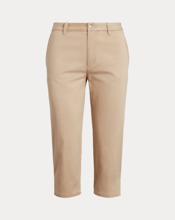 Cropped Slim Fit Stretch Chino Trouser