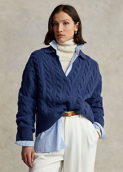 Jersey Polo de punto de lana y cachemira para Women | Ralph Lauren® ES