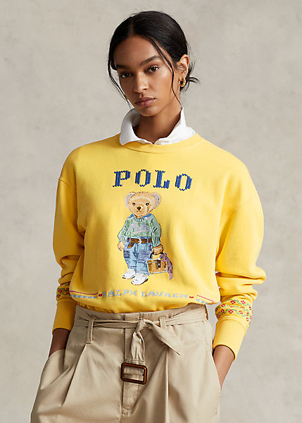 New Orleans Polo Bear Fleece Sweatshirt for Women | Ralph Lauren® IL