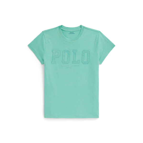 Satin-Logo-Patch Crewneck Tee