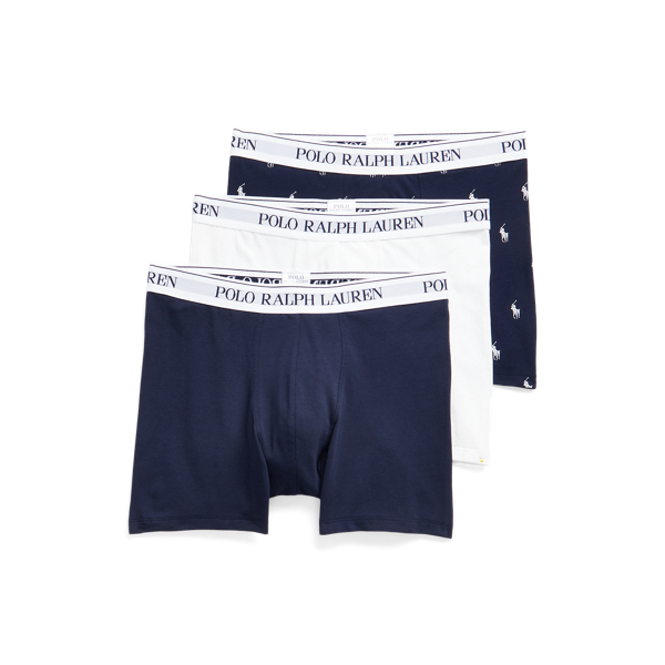 Lot de trois slips-boxers coton stretch
