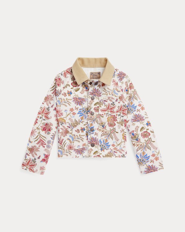Floral Cotton Canvas Jacket