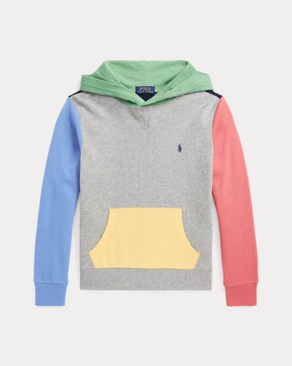 Spa hoodie van badstof met kleurvlakken