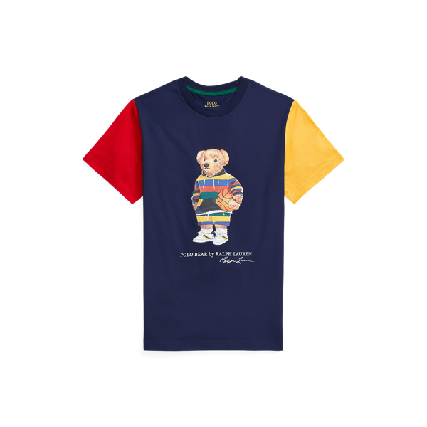 Katoenen kleurgeblokt Polo Bear Tshirt voor Children Ralph Lauren® NL