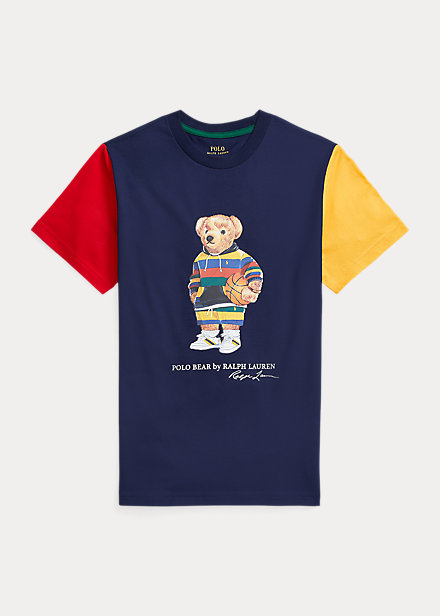 Ralph Lauren Bambino Abbigliamento Top e t-shirt T-shirt Polo Maglietta Polo Bear a blocchi di colore 