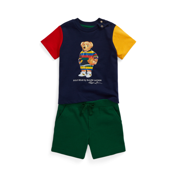 Polo Bear Jersey T-Shirt &amp; Mesh Shorts