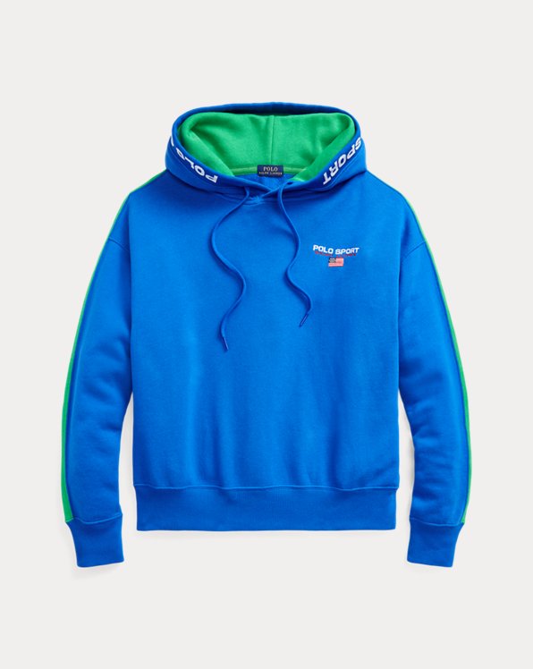 Fleece hoodie met logoprint