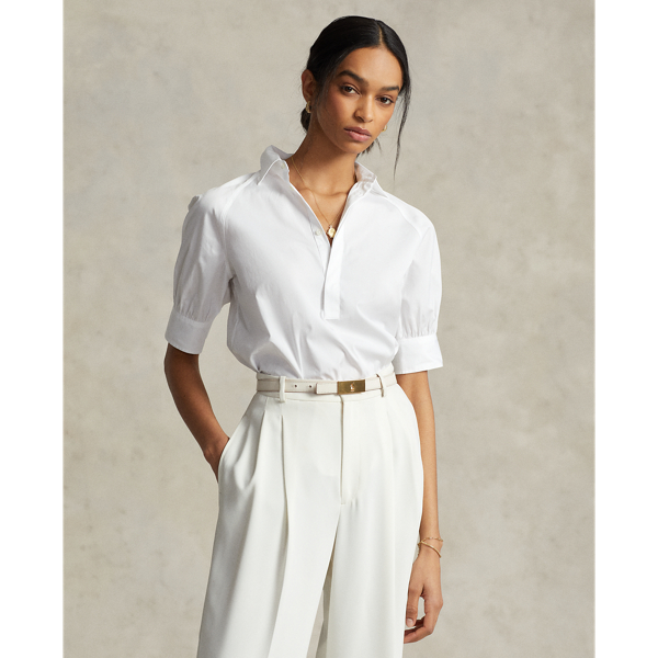 Polo Ralph Lauren Cotton Puff-Sleeve Blouse