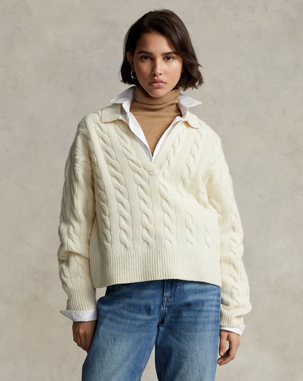 Pullover Laines Polo Ralph Lauren en coloris Neutre Femme Vêtements Sweats et pull overs Pulls sans manches 