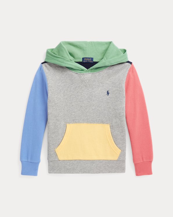 Spa hoodie van badstof met kleurvlakken