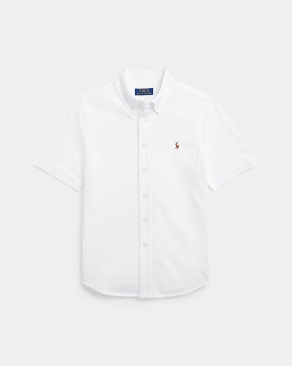 Knit Oxford Short-Sleeve Shirt