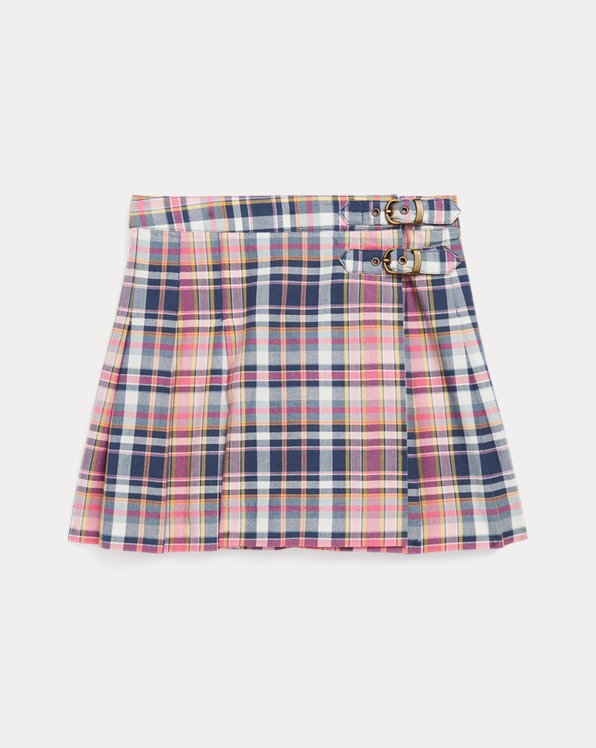 Cotton Madras Wrap Skirt