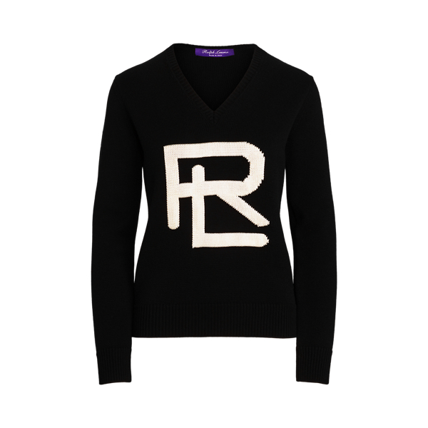 Intarsia-Knit RL Merino-Silk Jumper