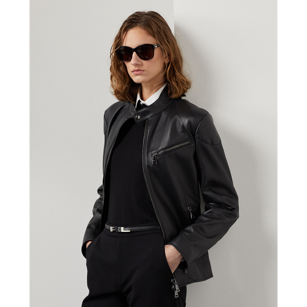Aprender acerca 59+ imagen polo ralph lauren leather jacket womens