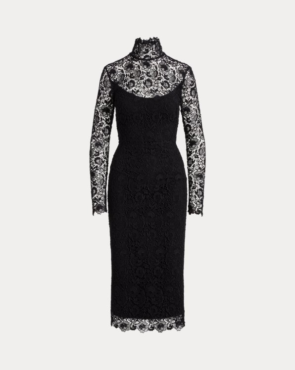 Liesel Lace Long-Sleeve Cocktail Dress