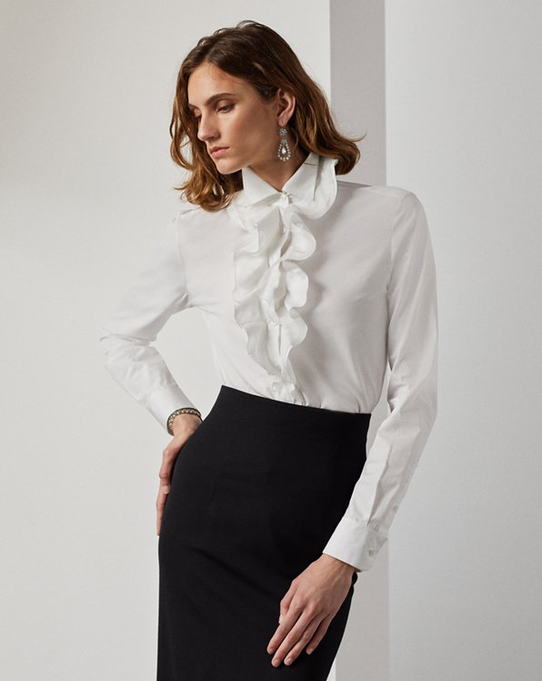 Women's White Blouses, Button Down Shirts, & Flannels | Ralph Lauren