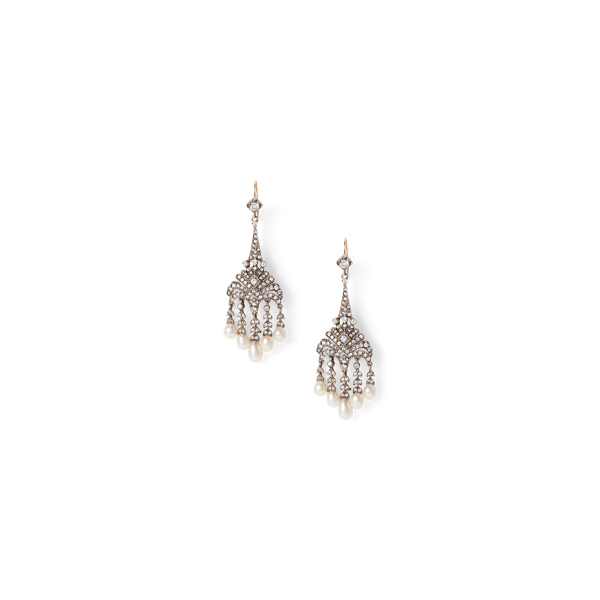 Ralph Lauren Collection Pearl and Crystal Chandelier Earrings 1