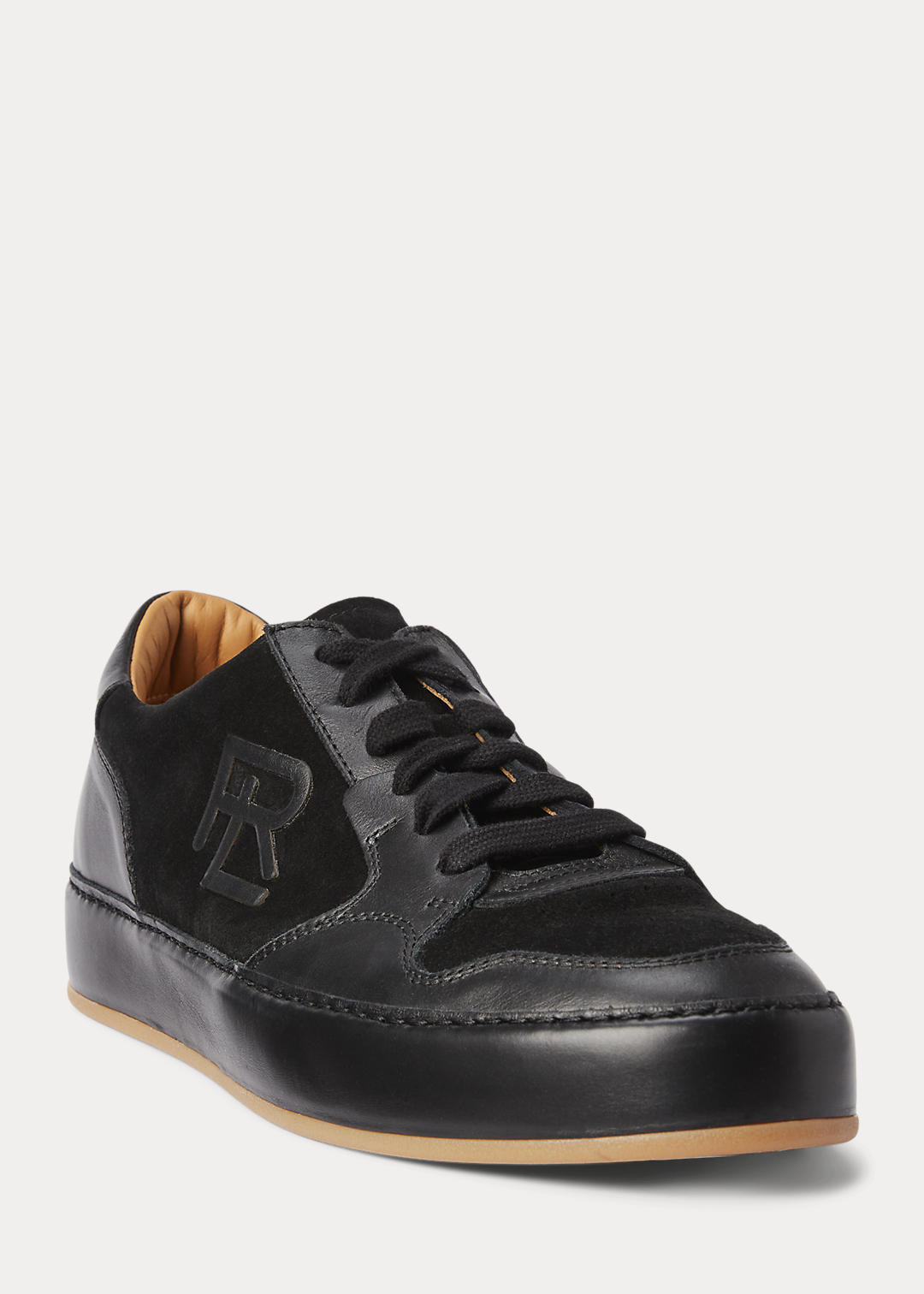 Ralph Lauren Collection Jinett Suede and Leather Low-Top Trainer 2