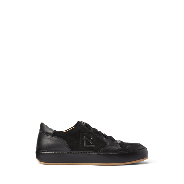 Ralph Lauren Collection Jinett lage sneaker van suède en leer 1