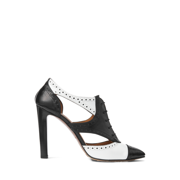 Ralph Lauren Collection Lindley Color-Blocked Calfskin Pump 1