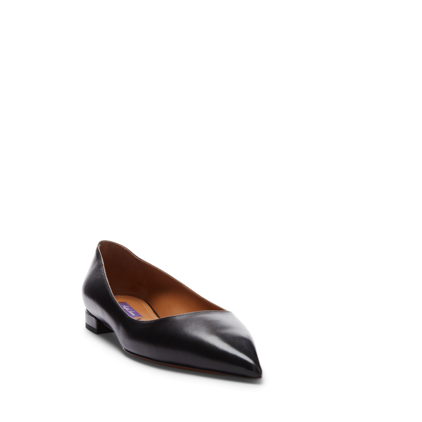 Ralph Lauren Collection Kendrya kalfsleren platte schoen 2