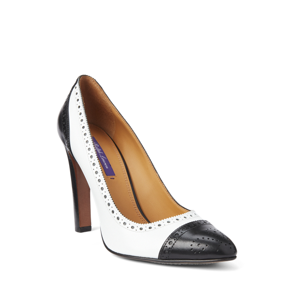 Ralph Lauren Collection Ainsley Color-Blocked Calfskin Pump 2