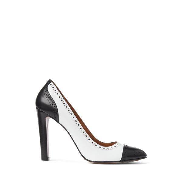 Ralph Lauren Collection Ainsley Color-Blocked Calfskin Pump 1