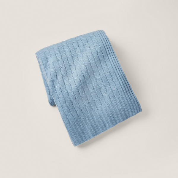Cable Cashmere Throw Blanket