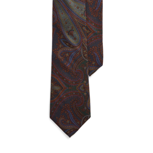 Cravate paisley cachemire et soie