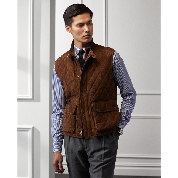 Leyland Quilted Suede Vest