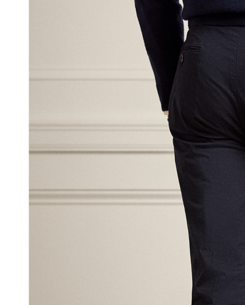 Skillfully crafted with Italian stretch cotton, these trousers showcase a garment-dying process that imparts an exceptionally soft texture and subtle tonal depth.
