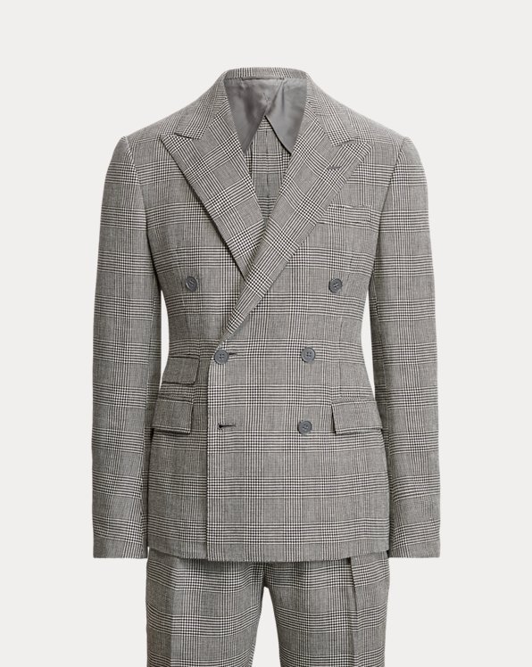 Kent Handmade Glen Plaid Linen-Wool Suit