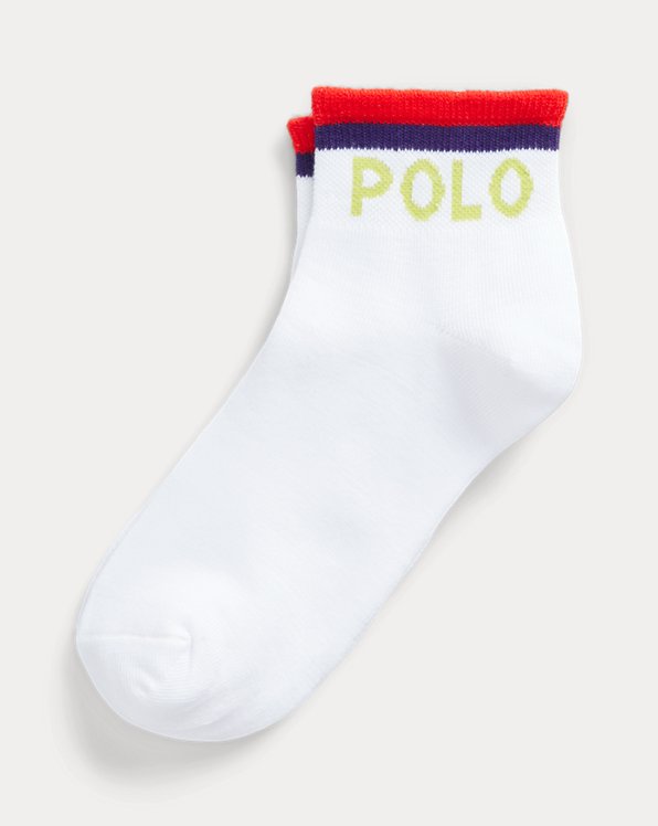 Crew sokken met logo en dubbele streep