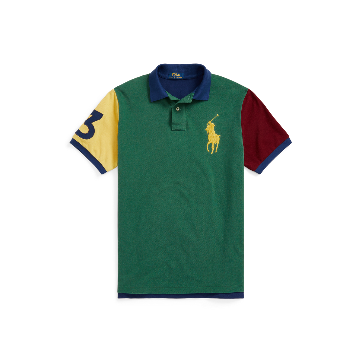 Custom Slim Fit Big Pony Mesh Polo Shirt