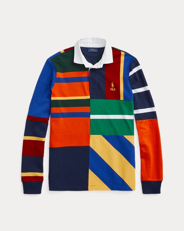 Classic fit patchwork rugbyshirt