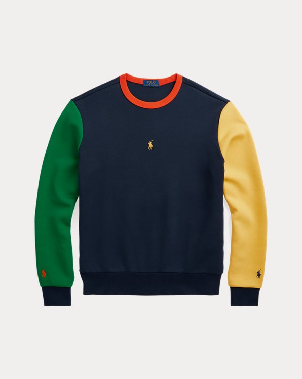Color-Blocked Double-Knit Sweatshirt