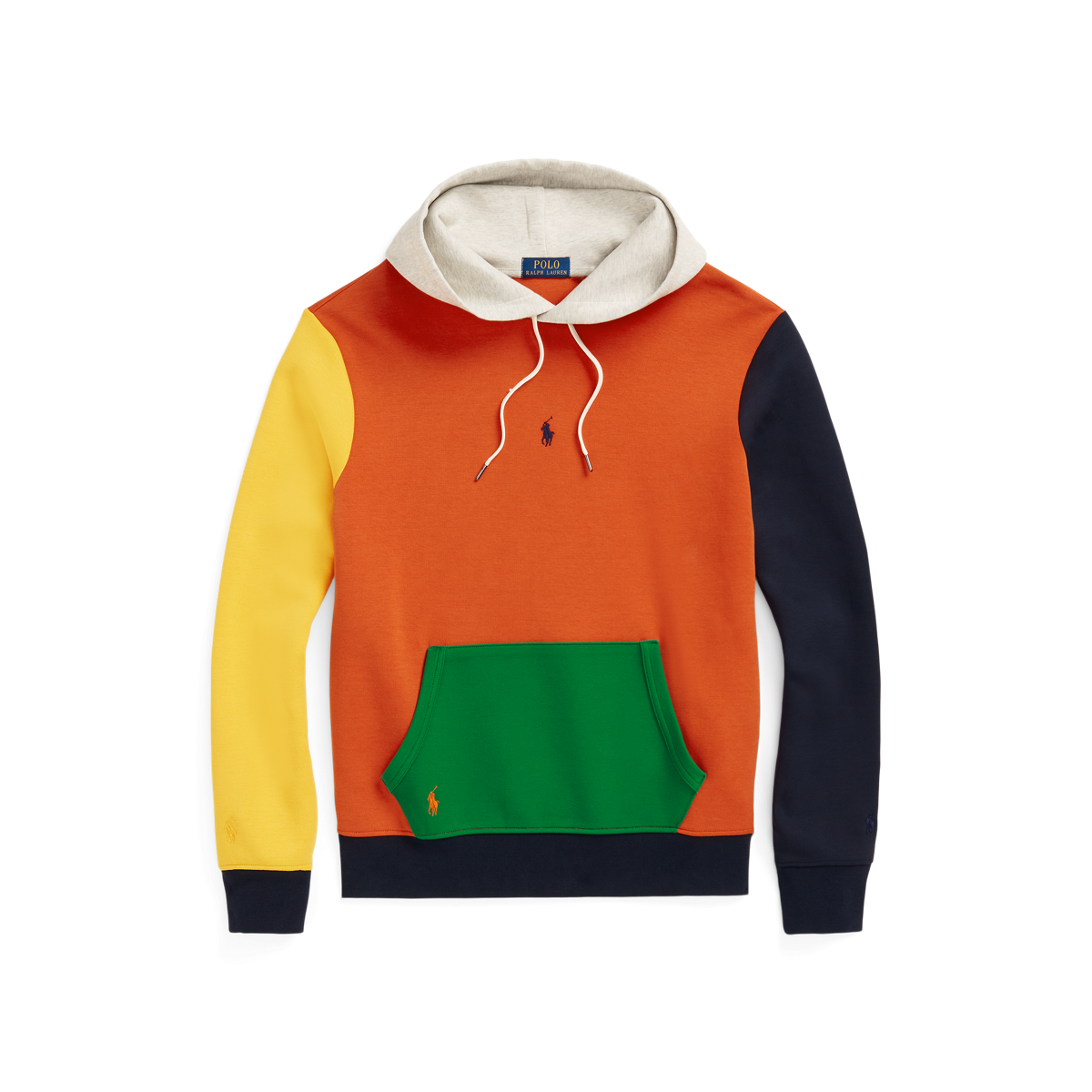 Color-Blocked Double-Knit Hoodie