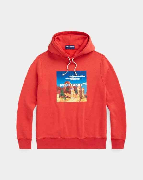 Polo Sport fleece hoodie in desert-print