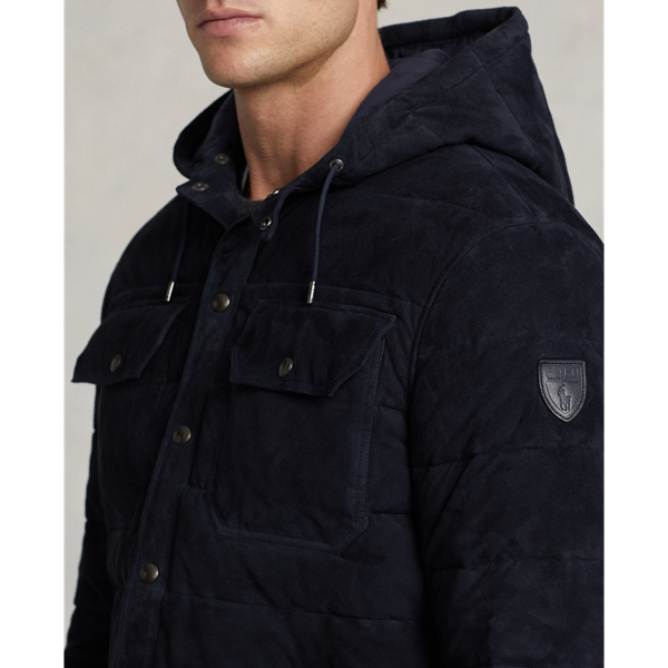 Polo Ralph Lauren Veste à capuche matelassée en daim 5