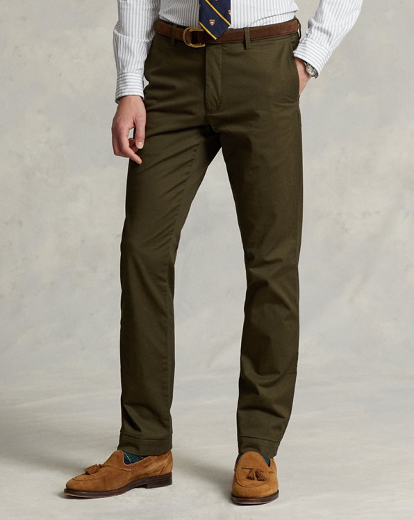 Hombre Ropa de Pantalones Pantalón de traje elástico de ripstop Polo Ralph Lauren de Algodón de color Verde para hombre pantalones de vestir y chinos de Pantalones de vestir 
