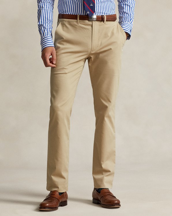 Men's Business Pants Plain Slim Fit Corduroy Trousers Stretch Straight Youth D