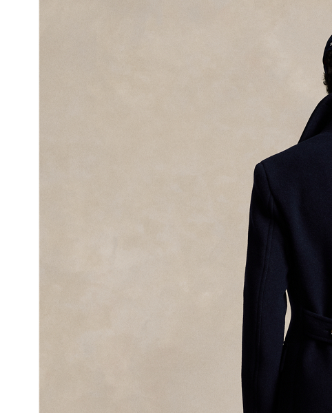 This piece combines the natural shoulder of our Polo Soft fit with a silhouette inspired by classic car coats. Its double-faced fabric is woven in Italy exclusively for  Ralph Lauren Lauren from a soft wool blend.