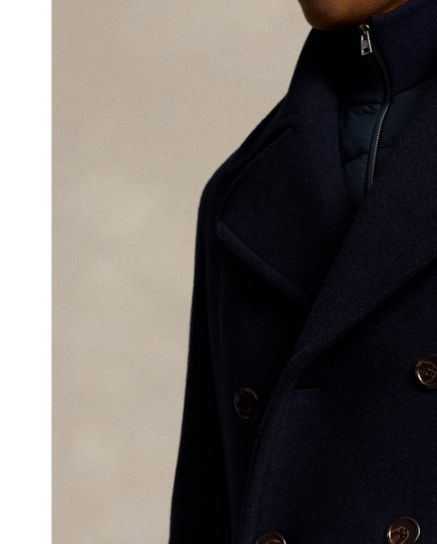 This piece combines the natural shoulder of our Polo Soft fit with a silhouette inspired by classic car coats. Its double-faced fabric is woven in Italy exclusively for  Ralph Lauren Lauren from a soft wool blend.