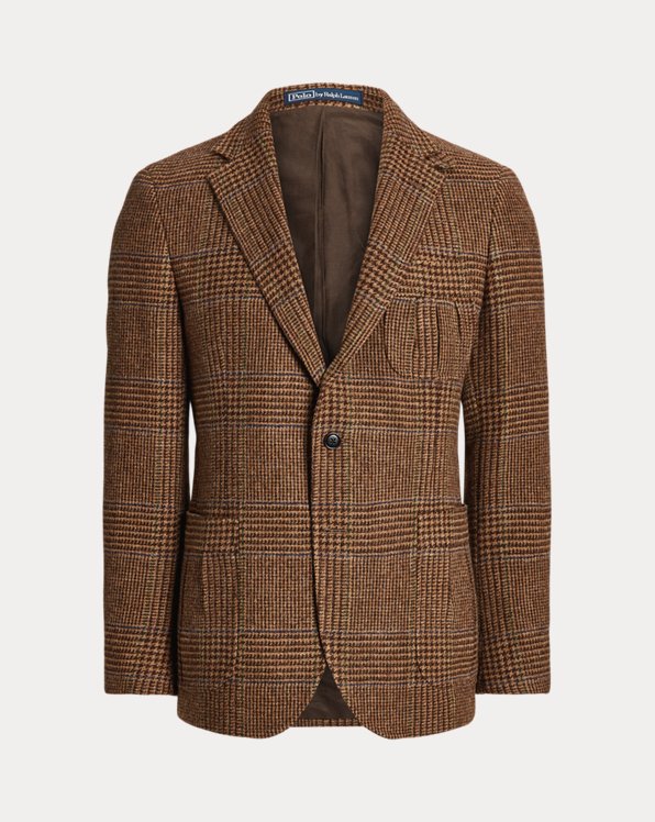 Glen Plaid Shetland Wool Suit Jacket
